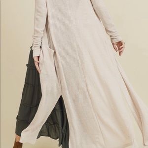Waffle Knit Duster